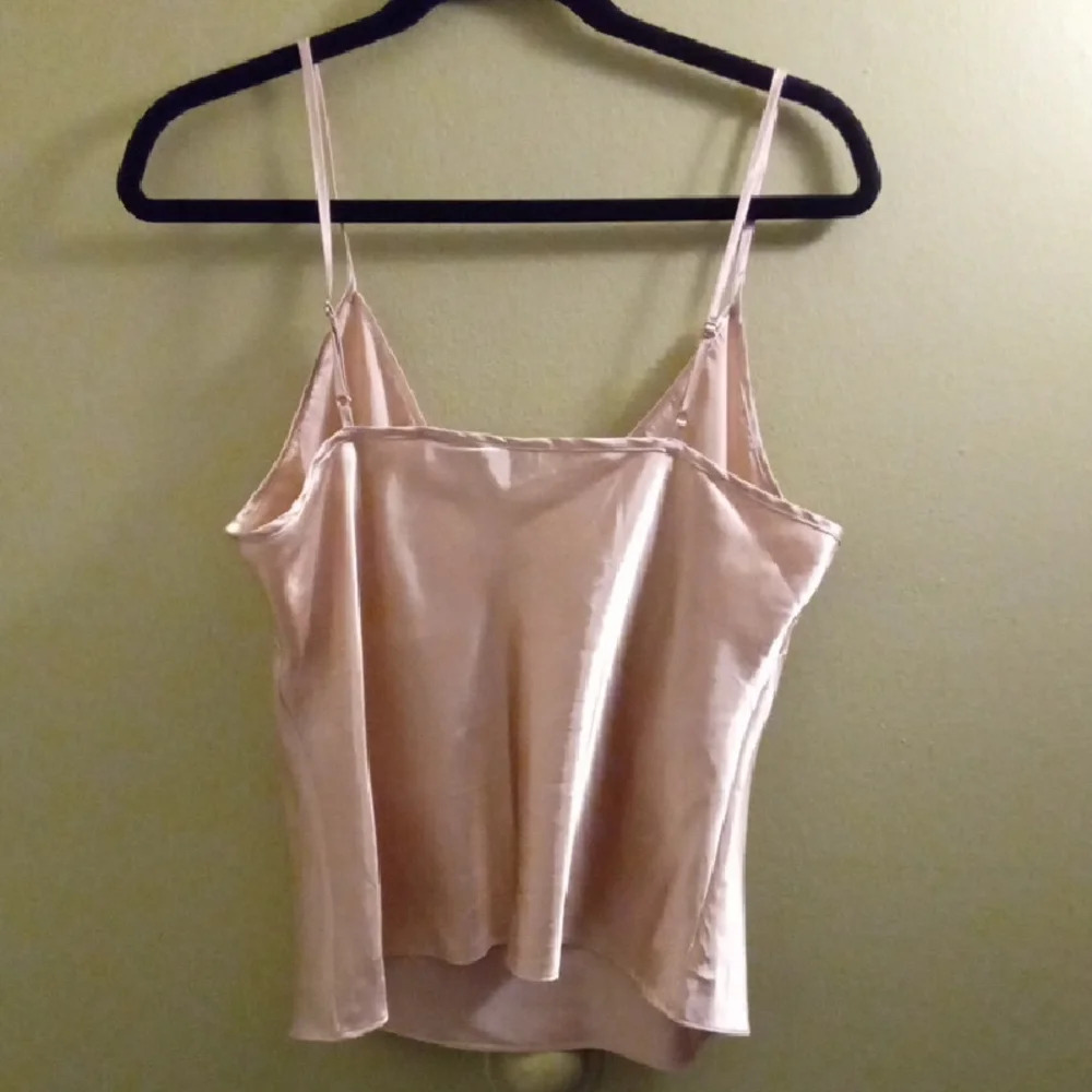 Womans 12 Nicole by Nicole Miller Cream Camisole with Spaghetti Straps Light - Picture 3 of 3